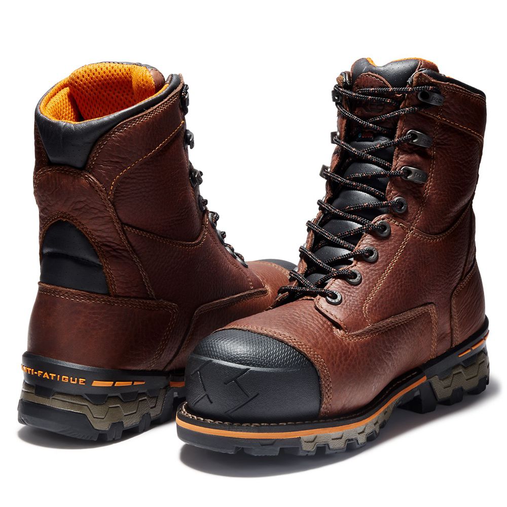 Botas de Trabajo Timberland Hombre Pro® Boondock 8\" Comp Toe Marrones/Negras - Chile ETO-932104